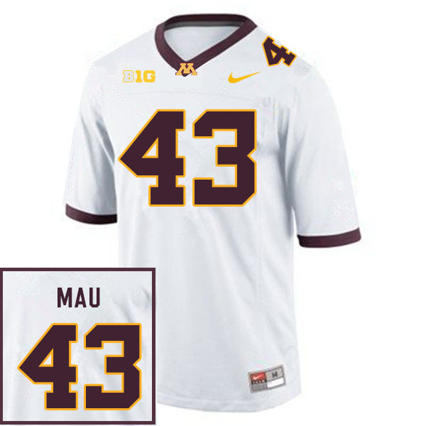 Men #43 Eli Mau Minnesota Golden Gophers College Football Jerseys Sale-White